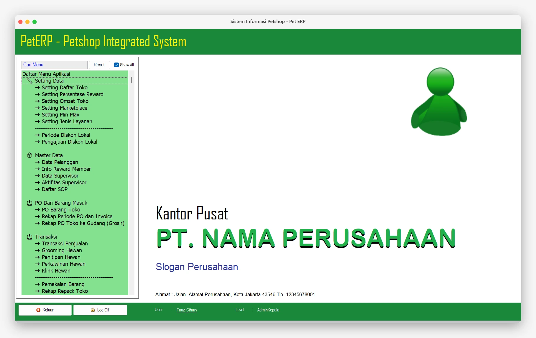 Aplikasi Petshop Management System - Sistem informasi manajemen petshop terintegrasi untuk penjualan, stok, dan layanan